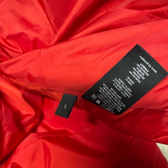 Theory puffer coat red blazer women’s size large career streetwear - Picture 7 of 9